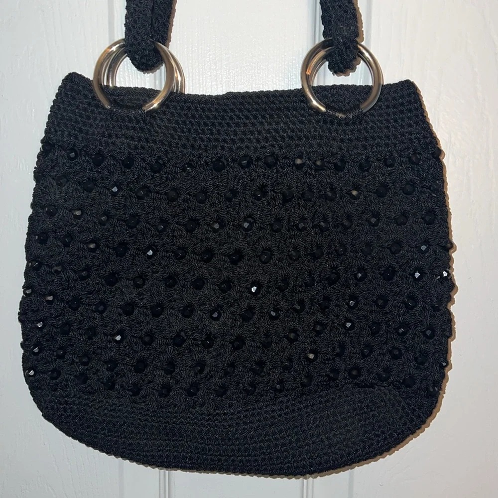 BEADED CROCHET VINTAGE BAG - Picture 4 of 11